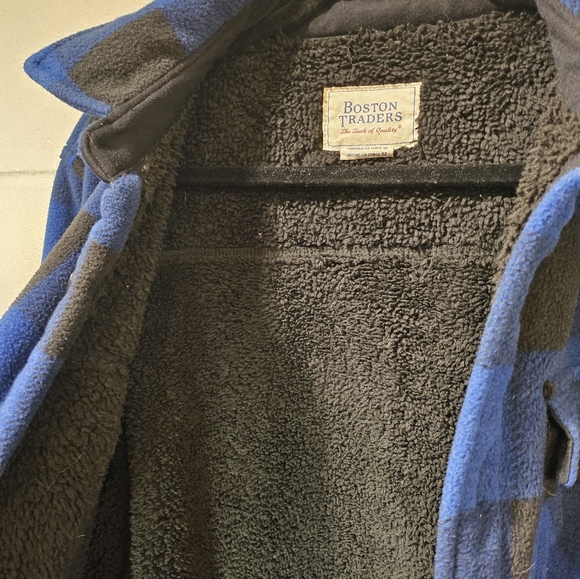 Boston Traders Men's flannel Shirt Jacket, Polar Fleece M - Picture 3 of 5